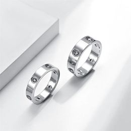 Gold Love Ring Design For Men Loves Titanium Steel Diamond Luxury Mens Designer Silver Rings Women Designs Fashion Jewelry Womens 2402