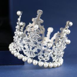 2021 new Stunning Silver White Crystals Full Wedding Tiaras And Crowns Bridal Tiaras Accessories Vintage Baroque Bridal Tiaras Cro227e