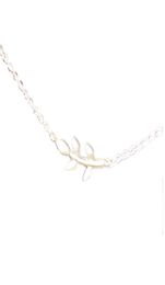 Fashion Sleek Twig Pendant Tree Branch Necklaces The leaves necklace Gold White Rose Three Colour Optional2399023