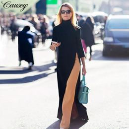 Clothing Dubai Islamic Clothing Muslim Dress Women Autumn Fancy Abaya Knitted Long Causal Dress Kaftan Robe Turkish Plus size Moroccan