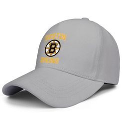 Ice Hockey mens and women adjustable trucker cap design sports personalized original baseballhats Boston LOGO YELLOW Cup5268281