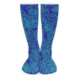 Women Socks Splash Liquid Blue Tie Dye Retro Stockings Unisex High Quality Running Spring Custom Non Skid