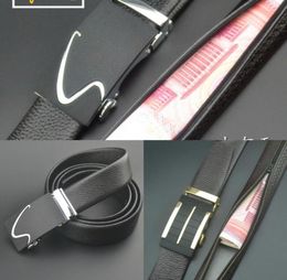 D04 Leather Belt with Zipper to Hide Money 8Y5R012345624579327859764