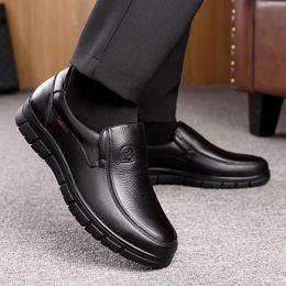 Men's Genuine Leather Shoes Height Increasing HeadLeather Soft Antislip Rubber Loafers Handmade Men Skate Casual 231226