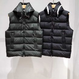 Men's Down Parkas 22 Autumn and winter new white goose down filled down hooded vest light warm fashion casual J231226