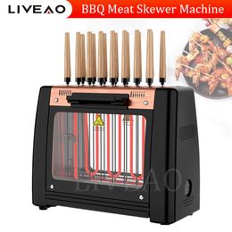 Bbq Meat Skewers Maker Grill Kebab Beef Pork Meat Barbecue Skewer Machine Bbq Gadget Kitchen Accessories