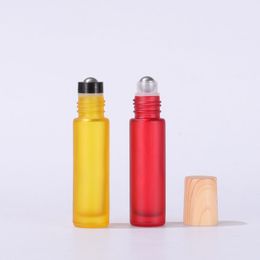 Fast Delivery Thickening Type 768pcs/lot 10ml Roller Bottle With Transparent Steel Ball And Wooden Cap