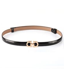 Summer Fashion Women Belt Female Patent Leather Style Casual Dress Slim Belts Ladies Vintage Rose gold Buckle Waist Belt1581252