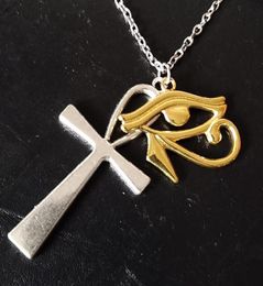 Ankh Key of Life Horus Ancient Eye Ra Ankh Necklace Pendant God Egyptian Amulet Necklaces Guarding Evil Spirit Egypt New6717880