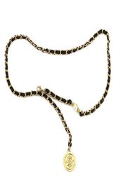 Women Fashion Belts Luxury Designer Brand Gold Vintage Pendant Waist Chain Adjustment Body Harness for Women Jeans Dresses Gift H03980813
