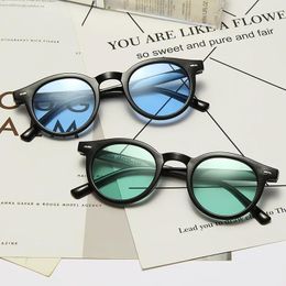 Sunglasses Fashion Rice Nail Ins Female Small Round Frame Korean Version Retro Tide Anti-blue Glasses