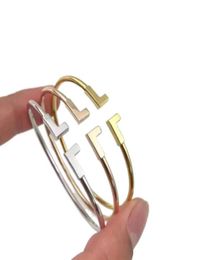 Fashion gold silver Bracelets Cuff charm bangle for mens women party wedding lovers gift Jewellery engagement7559977