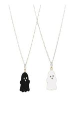 Black And White Ghost Pendant Necklaces For Women Men Friend Lovely Ghost Pendant Couple Necklace Fashion Jewellery GC9837288299
