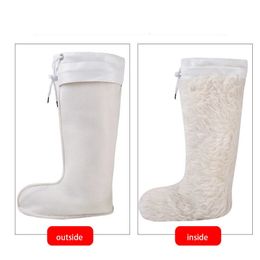 Cold-Proof Men's and Women's Rain Boots Cotton Cover Water Shoe Lining Winter Rain Boots Cotton Lining Fleece Lined 231226