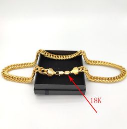 Heavy MENS CHAIN NECKLACE SOLID GOLD AUTHENTIC FILLED THICK MIAMI CUBAN LINK 18 K Stamp 12mm XXL Tough Guy 24quot9930312