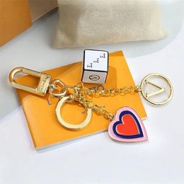 Keychains Luxury designer keychain Dice Flower Love Element Combination with Box Fashion Trend Metal Keychain Car Pendant Metal Fashion Pers