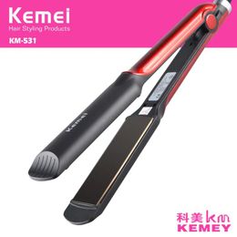 Straighteners Kemei professional hair straightener ceramic flat irons straightening iron curling corn styling tools hair curler women