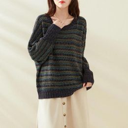 Women's Sweaters Autumn And Winter Round Neck Knit Button Jacquard Long-sleeved Cardigan Top Coat