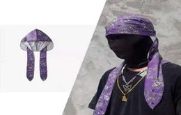 6 Colour Beanie Durag Headband Pirate Hat Bandanas For Men and Women Silky Durags Wigs Do DuRag Headwraps Hip hop Street Caps Head7884210