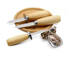Other Kitchen Tools Wood-Handle Oyster Shucking Knife Tools Stainless Steel Oysters Knives Kitchen Food Utensil Tool Ss0428 Drop Deliv Otrsc