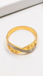 2022 womens Lovers bangle mens tennis bracelet couple stainless steel designer jewelry luxury diamond roman numeral bracelets men 4106910