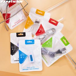 Matte Zip Lock Neutral CPP+OPP Packaging Bag Accessories Bags For Samsung Iphone Type-C USB Data Cable Earphone Phone Battery Phone Cases
