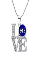 Abadon Arrival Metal Inlaid Sticker Greek Letter Zeta Phi Beta Necklaces ZPB Symbol Sorority Jewelry Pendant5547549