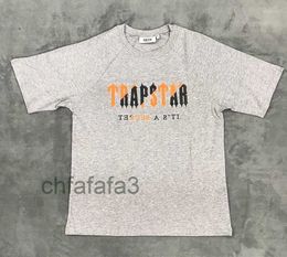 Designer Men's t Shirts Men Women Trapstar Shirts Summer Outfit Orange Grey Towel Embroidery Short Sleeve Couple Top Tee Set DA5Y