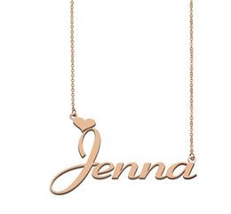 Jenna name necklaces pendant Custom Personalized for women girls children friends Mothers Gifts 18k gold plated Stainless ste6251091