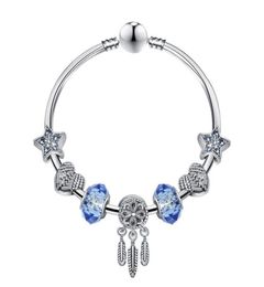 Charms fit for Bracelets Blue Star Beads Dream Catcher Dangle Pendant Bangle love Bead Diy Wedding Jewellery Accessories6367699