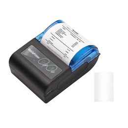 Printers Wireless Bluetooth Thermal Printer QR Code Sticker Barcode Receipt Adhesive Clothing Tags Label Printers For Bill Machine Shop Sto