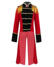 Jackets Child Kids Boys Circus Ringmaster Costume Halloween Performance Cosplay Party Dress Up Long Sleeves Stand Collar Tailcoat 8836519