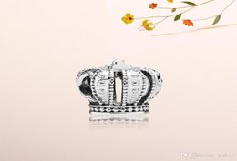 NEW Classical 925 Sterling Silver Crown Charm Set Original Box for P DIY Bracelet European Beads Charms Jewellery accessories6732905