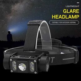 Headlamps Wurkkos G6 Headlamp XML-L2 LED 1300lm USB C Rechargeable 21700 Headlight USB C Torch Tactical Lantern Magnet Work Cycle LightL231226