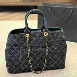 Casual Women Bags Luxury Shopping Capacity Designers Chain Shoulder Tote Denim Bag Handbag Purse Large Crossbody Designer Totes 2024