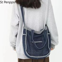 Bags Women Fashion Denim Handbag Purse Luxury Designer Shoulder Crossbody Messenger Bag Female Postman Bag Large Capacity Shopper Bag