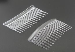 20PCS 15teeth medium size 45cm80cm White Clear plain Plastic hair combs for diy hair accessoriesSide combs for bridal wedding8606957