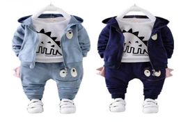 Boys Baby Autumn Winter Clothes Sets Toddler Boys Cartoon Cotton Suits Infant 3Pcs Baby Boys Outfits For Boy Baby Clothing9931298