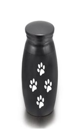 Mini Small Pet Caskets Urns Memorial Urn Pet Paw Ashes Holder Cremation Urn for Ashes Pet Dog Cat Urn Pendant 16x25mm7583251