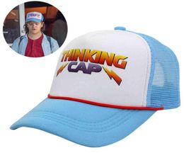 Stranger Things Season 4 Cosplay Hat Dustin Baseball Cap Retro Mesh Thinking Hats Adult Unisex Prop Accessories Adjustable4124576