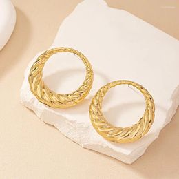 Stud Earrings Geometric Spiral Pattern Circular For Women Holiday Party Gift Fashion Jewelry Ear Accessories E416