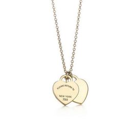 Collana da coppia di moda con ciondolo in oro da donna in acciaio inossidabile con cuore da 10 mm 19 mm, regalo di San Valentino per fidanzata, gioielli all'ingrosso