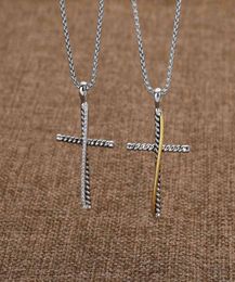 925 Sterling Silver Necklace Pendant Necklaces Design Punk Zircon Cross Fashion Men Women Jewelry Anniversary Valentine Day Gift 58190908