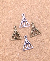 300pcs Antique Silver Bronze Plated deathly hallows Charms Pendant DIY Necklace Bracelet Bangle Findings 1312mm7719015