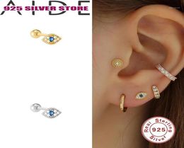 Stud Aide Earrings Gold-Single 925 Sterling Silver Diamond Pierced lage In Silver13102507