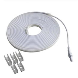 24 Volt LED Neon Strip IP67 DC24V Flexible Light 4X10mm Flat Surface Neon Rope for Outdoor Waterproof Tape Neon Sign DIY 1 - 10M B2758