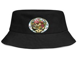 Grateful dead bear bear black men fishing bucket sun hat design fit team unique Personalised bucket suncap2061467