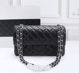 Quilted Classic leather gold Shoulder chain crossbody Double Flap Medium Black red Totes Bags Wallet Cheque Velour Thread Purse Letters Solid Hasp Wom 35xb#