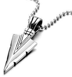 Vintage Men039s Stainless Steel Pendant Necklace Gothic Personalized Egyptian Pharaoh039s Spear Point Arrowhead Biker with R1621312