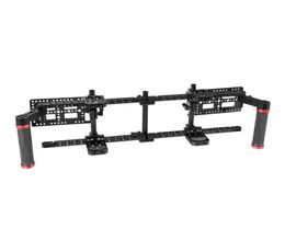 CAMVATE Double Adjustable 7quot Director039s Monitor Cage Rigs With Dual Rubber Grips Double Battery Plate Item Code C22987070094